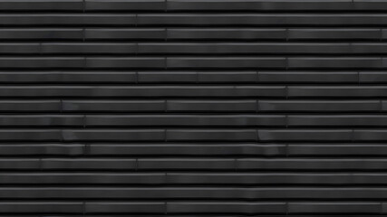 Dark black anthracite gray grey white 3d grunge abstract corrugated striped, concrete cement stone stripes lines tile wall texture backgroun, seamless pattern Generative AI