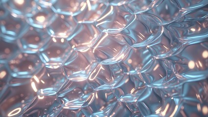 Obraz premium Abstract metallic texture with undulating, reflective surface and soft lighting