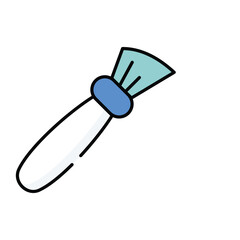 Angled Brow Brush vector icon stock illustration