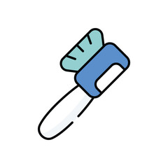 Body Scrub Brush vector icon stock illustration