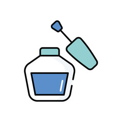 Nail Polish vector icon stock illustration