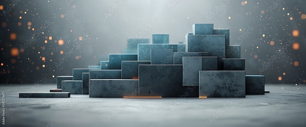 Poster abstract geometric concrete display