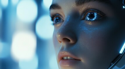 ai robot operator futuristic technology