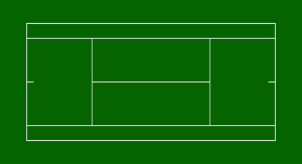Tennis Court Field Size and Dimension Drawing Illustration. Tennis Clay Court. Tennis Court Diagram. Tennis match, league scheme.