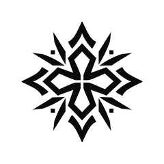 Fototapeta premium minimalist vector logo silhouette of tribal patterns