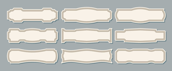 A set of simple vintage style frames 