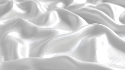 Obraz premium Elegant White Satin Fabric Drape.