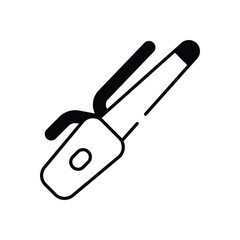 Curling Iron vector icon stock illustration