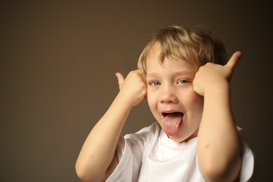 little boy shouting