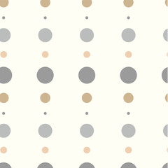 Gold, yellow and grey circle dots lined up background repeated pattern. Square design