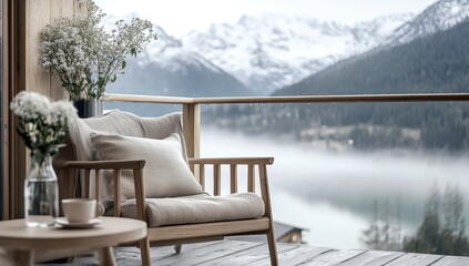 Fototapeta premium bench in the mountains