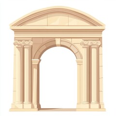 Naklejka premium vector illustration of a arch