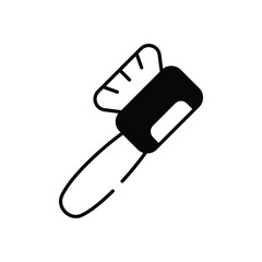 Body Scrub Brush vector icon stock illustration