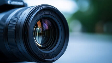 Professional DSLR lens with intricate details and advanced optical technology