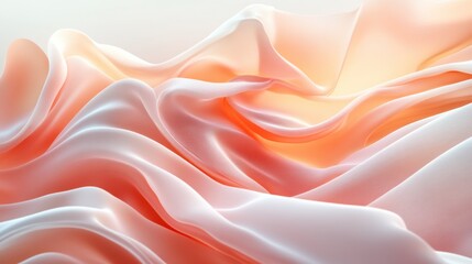 Fototapeta premium Soft Flowing Fabric Texture in Gentle Pink and Cream Shades