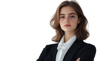 Businesswoman portrait young female executive professional woman corporate headshot confide
