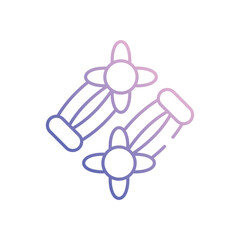 Hair Pins vector icon stock illustration