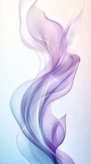 Fototapeta premium Purple and blue waves forming a stunning abstract design with a gradient background, adding elegance to any project