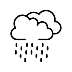 rain and cloud icon with a simple design, great for weather forecasts, weather report or design project vector illustration