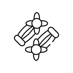 Hair Pins vector icon stock illustration