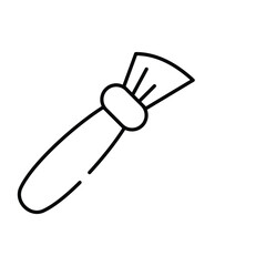 Angled Brow Brush vector icon stock illustration