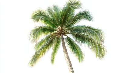 Photo of isolated coconut palm tree