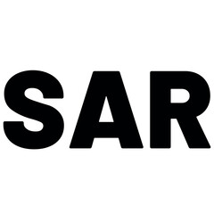 Saudi Riyal currency symbol vector illustration