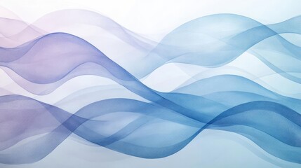 Obraz premium Abstract Blue and Purple Flowing Waves Background