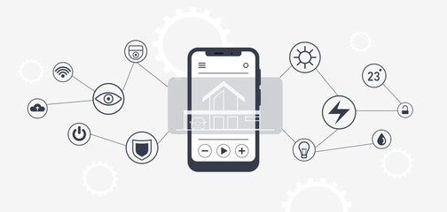 Smart Home System Control via Mobile Phone App.