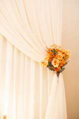 Indoor engagement decoration. Selective focus
