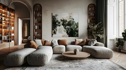 Fototapeta premium Cozy Nordic Home with Simple Aesthetic