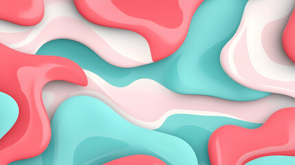 Naklejka premium Abstract pastel wave background; design, texture, swirls, vibrant colors; website banner
