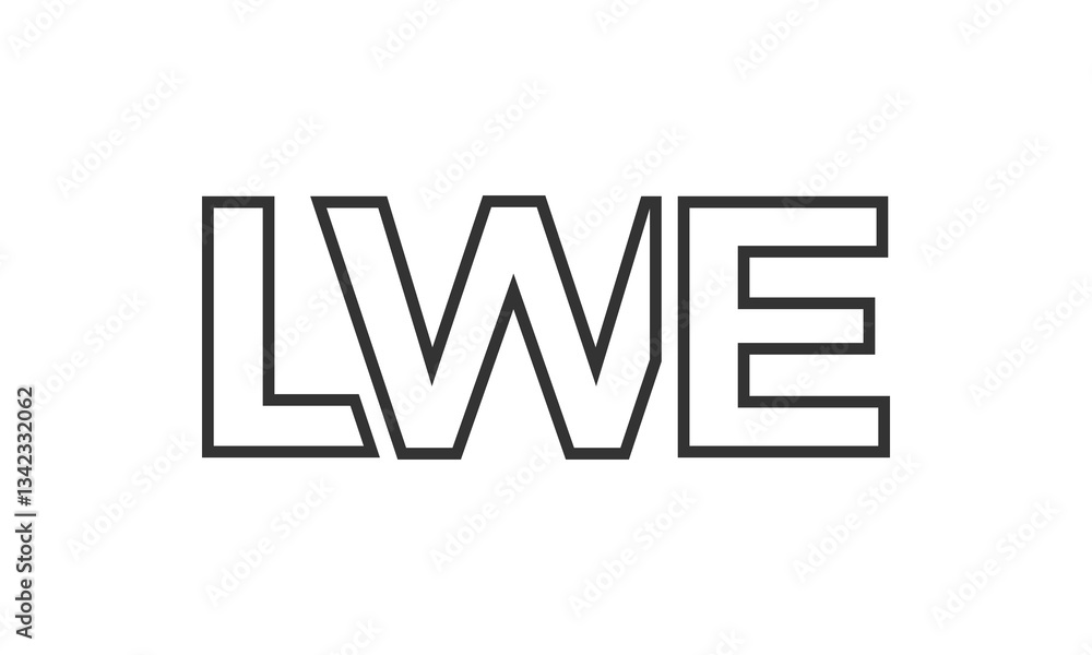 Fototapete lwe logo design template with strong and modern bold text. initial based vector logotype featuring s
