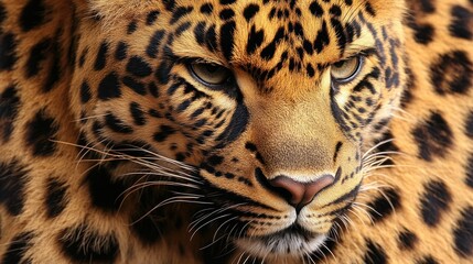 Obraz premium Close-up of a leopard's face