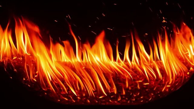 Intense Fire Flames Realistic Burning Inferno Background Animation