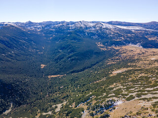 Landscape of Rila Mountain near Mechit and Popova Kapa peaks, Bulgaria