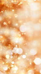Obraz premium Blurred golden christmas lights glowing softly, casting sparkling festive bokeh background