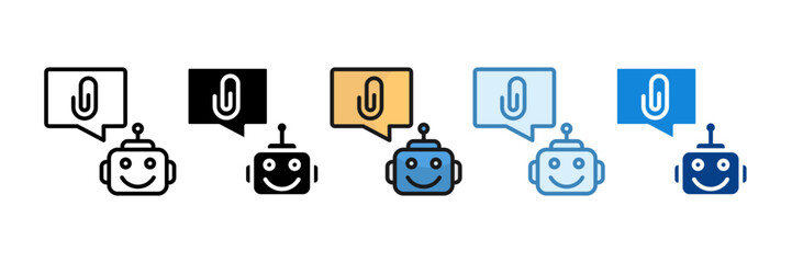 Message Gpt Icon Set Multiple Style Collection
