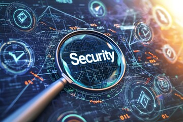 Obraz premium A magnifying glass highlighting the word 