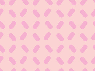 Pink marshmallow, pills, petals,   sweet shapes. Seamless vector pattern for design and decoration. 