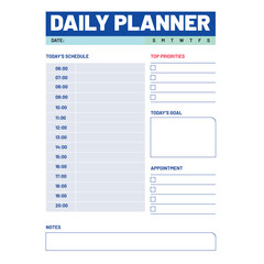 Daily Planner Template Concept