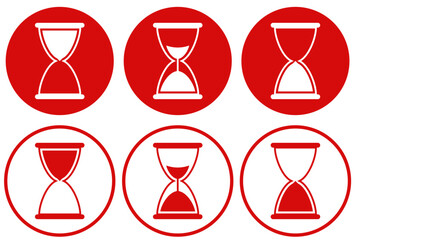 Sand Watch, Hourglass Vector Sign Symbol Illustration