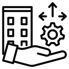 Business Model Change icon line vector illustration