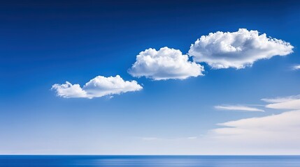 Clouds over a calm sea