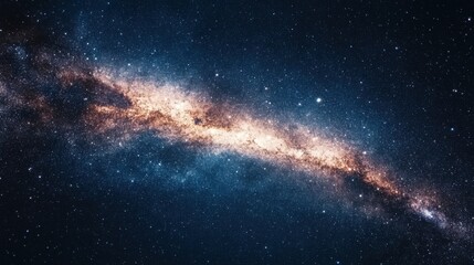 Stunning Spiral Galaxy in Deep Space with Bright Stars and Nebulae