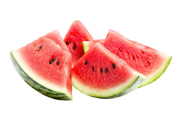 Juicy Watermelon Slices Fresh Summer Fruit, Closeup Photography