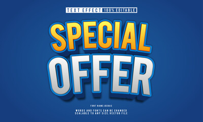 Elegant 3D Special Offer editable text effect template, perfect for enhancing promotion and sale designs.