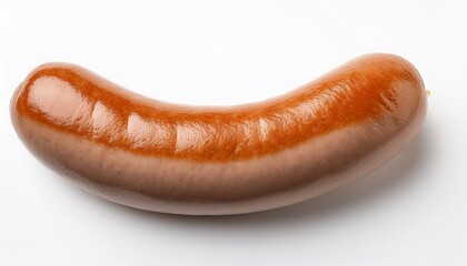 single german bratwurst sausage on white