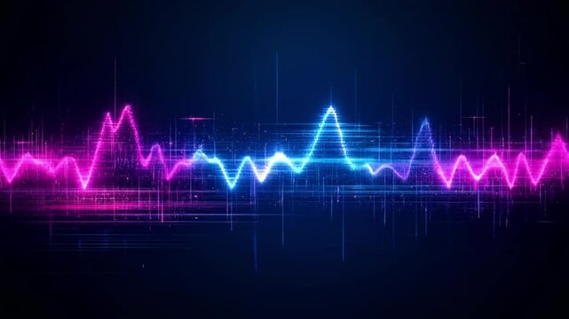  A glitching pulse animation where the smooth transitions between shapes break into scrambled pixels before resolving back into place