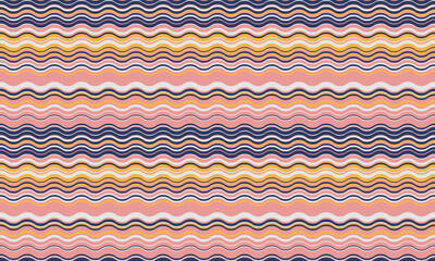 Vibrant wavy stripes in a pastel palette create a cheerful, retroinspired pattern perfect for textile design, website backgrounds, or social media graphics.